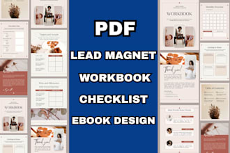 do your PDF lead magnet, workbook, worksheet, checklist, ebook design