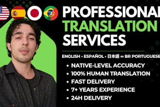 provide human localization from japanese, english or spanish to brazilian pt