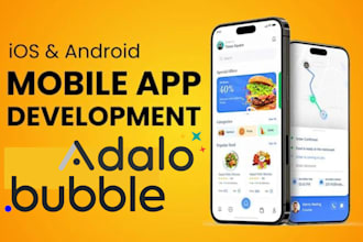 develop goodbarber adalo bubble io flutterflow glide weweb mobile app saas mvp