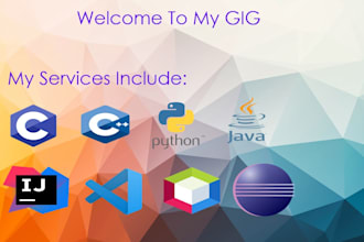 do java, python, c, cpp projects, java oop and java programming tasks