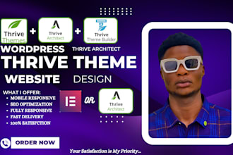 install thrive theme, build wordpress website with thrive architect, elementor