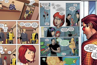 draw superhero comic cartoon comic book strip comic book illustration