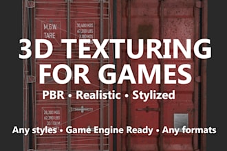 texture your 3d model in pbr for unreal or unity