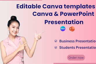 design professional and aesthetic canva presentation for student and businesses