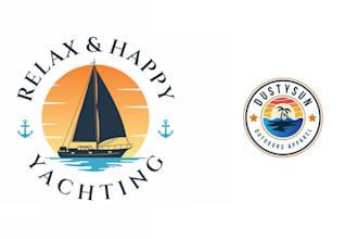 design tour travel ship yacht logo