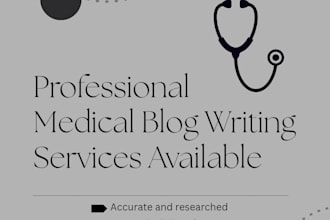 write professional medical and health blog posts or articles