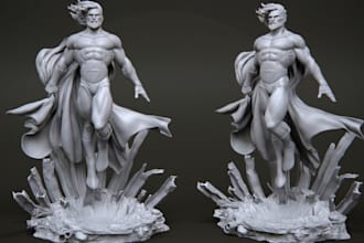 sculpt 3d model action figure toys and character for 3d printing
