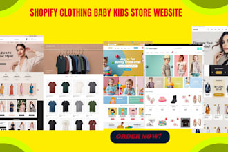 do shopify website design shopify clothing design y2k store baby cloth store kid
