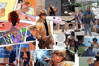 draw graphic novel comic book pages anime nsfw illustration webtoon comic manga