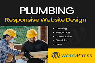 design plumbing, cleaning, roofing, hvac, construction, contractor website