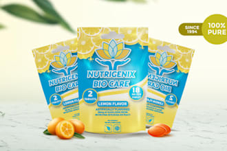 do product packaging, labels, pouches, and boxes design