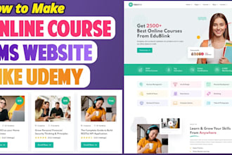 build wordpress lms educational website with learndash, tutor lms or learnpress
