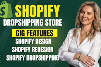 design shopify store, redesign shopify dropshipping store, build shopify store