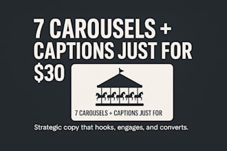 design 7 scroll stopping carousels and write powerful captions