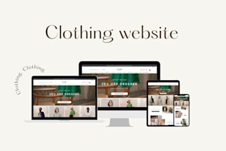 build a branded shopify clothing website or fashion store for your brand