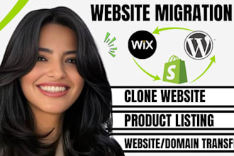 migrate wix, squarespace, wordpress, woocommerce, weebly store to shopify store