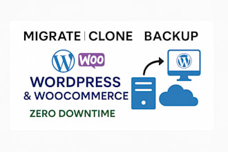 migrate, backup your wordpress or woocommerce site with no downtime