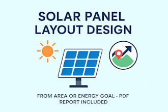 calculate optimal solar panel layout and tilt based on area or energy goal