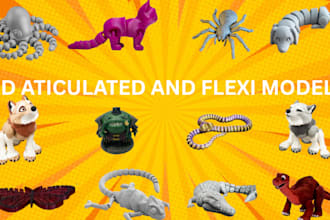 make custom 3d articulated models for games and 3d printing