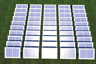 visualize solar system,ground mounted solar panels,photovoltaic modules, enscape