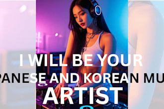 sing custom songs as a female singer in english, korean, japanese female vocals