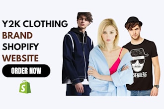y2k shopify store y2k fashion website streetwear   clothing dropshipping store