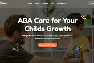 design or redesign aba therapy website mental health therapy wordpress website
