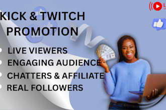 promote twitch and kick channel organically to get real viewers