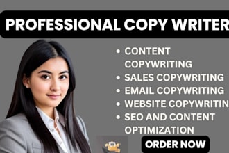 write high converting sales, website, and SEO content that drives results