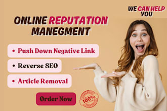 provide online reputation management services for personal, businesses
