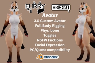 model custom 3d avatar, full body rigging, toggles nsfw, facial expression