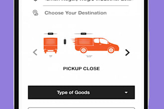 develop a custom truck booking app for android and ios