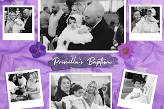 design a heartfelt digital scrapbook or memory album