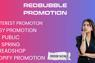 redbubble, etsy, zazzle, ebook, shopify, airbnb, website promotion on pinterest