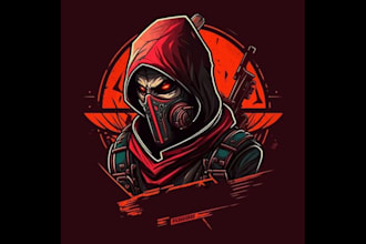 designs mascot gaming, twitch, youtube , discord, export and business logo
