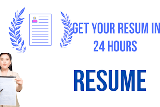 write your CV, resume,  write cover letter and optimize linkedin profile