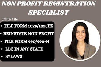 do non profit registration, reinstate 501c3 tax exempt, form 1023ez, bylaw, ein