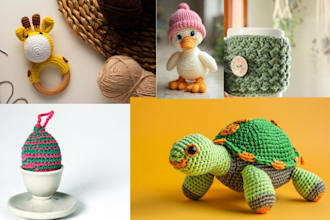 write  custom amigurumi crochet pattern PDF for toys and dolls