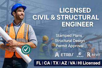 review stamp licensed civil structural engineer pe city permit florida virginia
