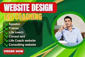 design a life coaching, consulting website for speakers, leaders, and trainers