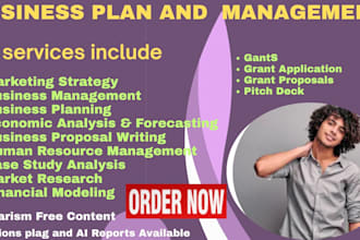 do business management, marketing, economics, hrm, grant proposals, applications