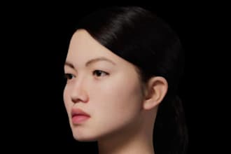 sculpt 3d character, head, bust model, 3d face model for 3d printing