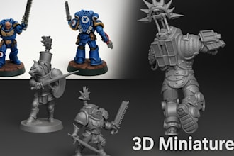 do custom 3d miniatures dnd character and fantasy tabletop model for 3d printing