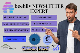 design responsive beehiiv ai newsletter,podcast website,episode and landing page