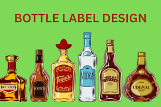 design custom water bottle and juice labels for your brand