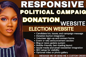 political campaign website election candidate website donation, politics website