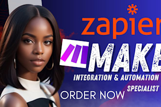 setup or fix automation and integration on zapier and make, integromat ai agent
