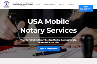 notary website notary landing page notary logo attorney or law firm website