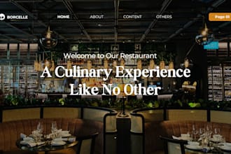 design restaurant booking website, hotel website, takeaway website, coffee shop