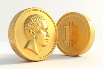 create 3d coin model, 3d spinning, cnc coin, 3d meme coin, 3d medallion